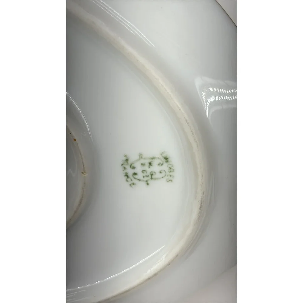 Wm. Guerin & Co Limoges Sauce/Gravy Boat‎ Attached Under Plate
